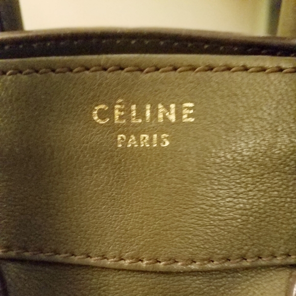 Céline Envelope Mini Luggage Tote / Bag in Olive - Picture 4 of 8